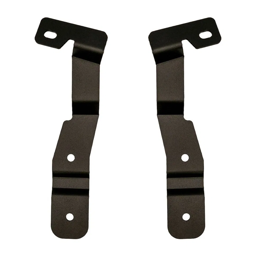 46752 – RIGID IND Driving/ Fog Light Mounting Bracket, Bolt-On A-Pillar Mount Powder Coated Mounts Two Lights Black S...